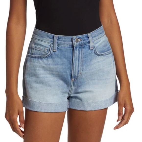 NWT L'AGENCE High Rise Jean Shorts with Cuff - Size 28 - Picture 8 of 11